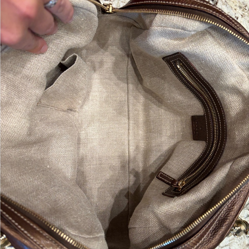 Gucci! Brown Leather Women's Bag - Picture 4 of 7